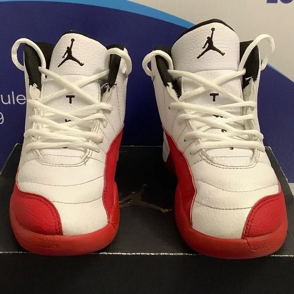 Air Jordan 12 Cherry Kids Size 3y - Picture 4 of 9